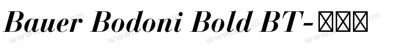 Bauer Bodoni Bold BT字体转换